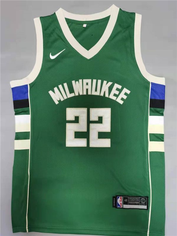 Men Milwaukee Bucks 22 Middleton Green 2021 Nike Game NBA Jersey